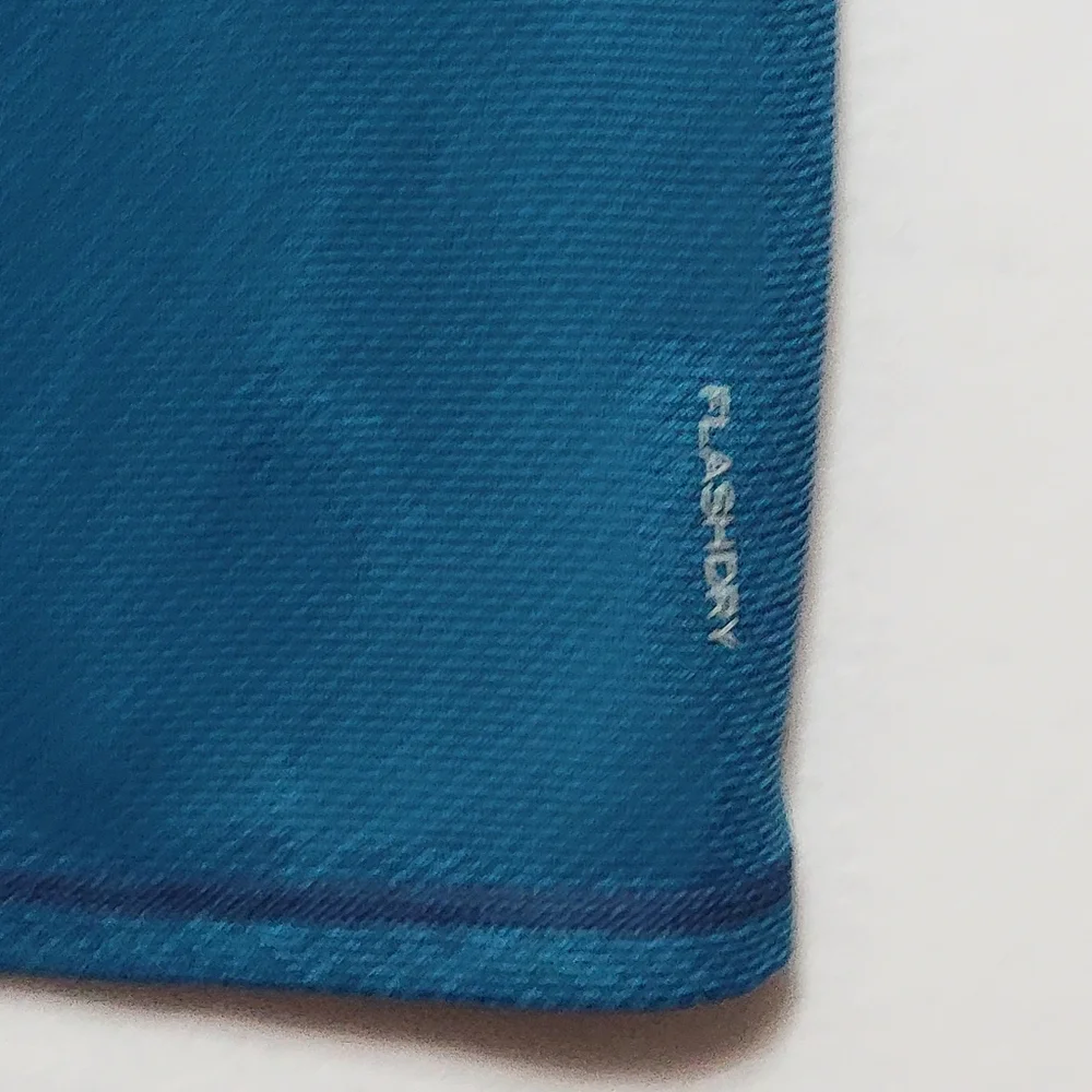 The North Face Short Sleeve Polo‎ Shirt Flash Dry Blue Striped Men's XL. #787